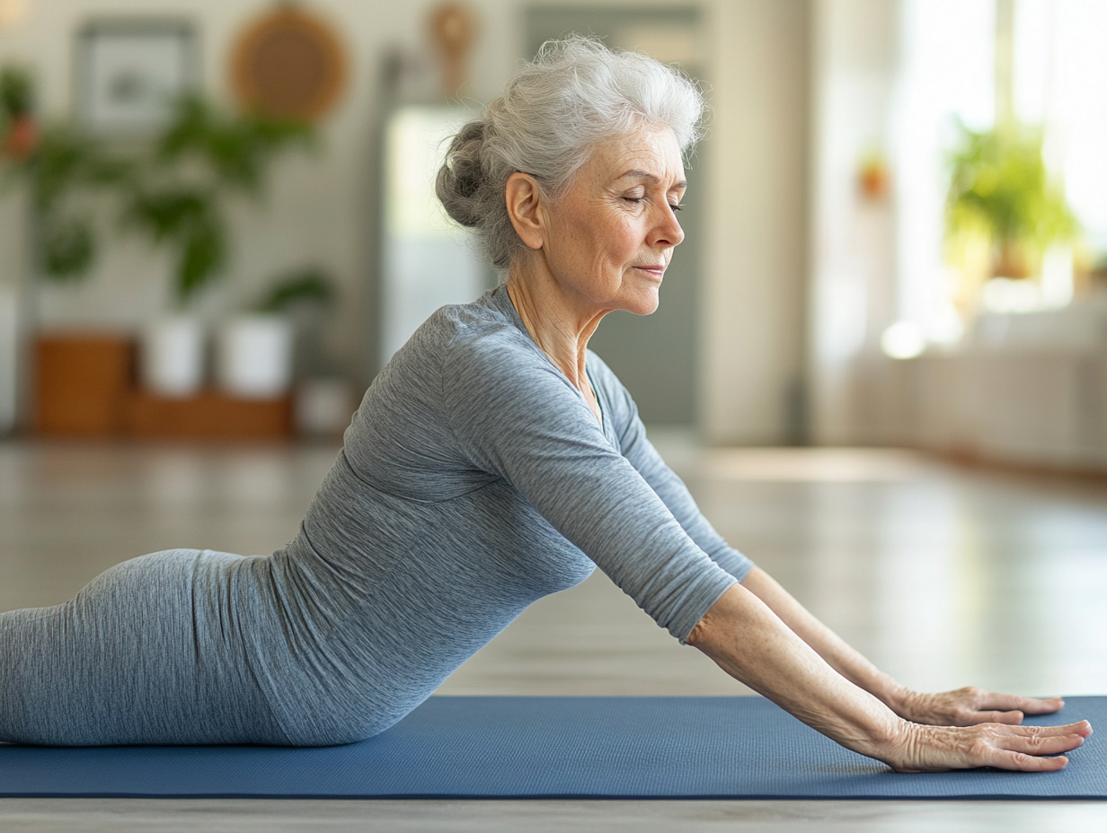 Досвідчений інструктор йоги демонструє асану